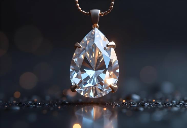 Sophisticated Diamond Pendant Isolated for HighEnd Jewelry Displays